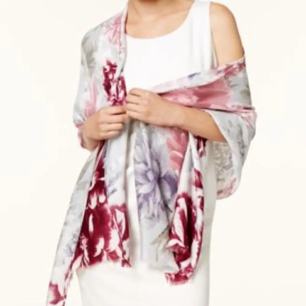 INC International Concepts Dusk Floral Soft Wrap